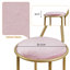 Pink Velvet Dining Chair Dressing Stool Sturdy Makeup Vanity Chair For Bedroom Living Room-2102648186