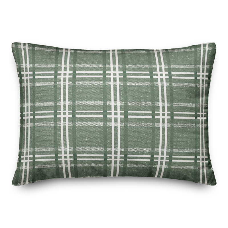 Abstract Outdoor Throw Pillow, Green