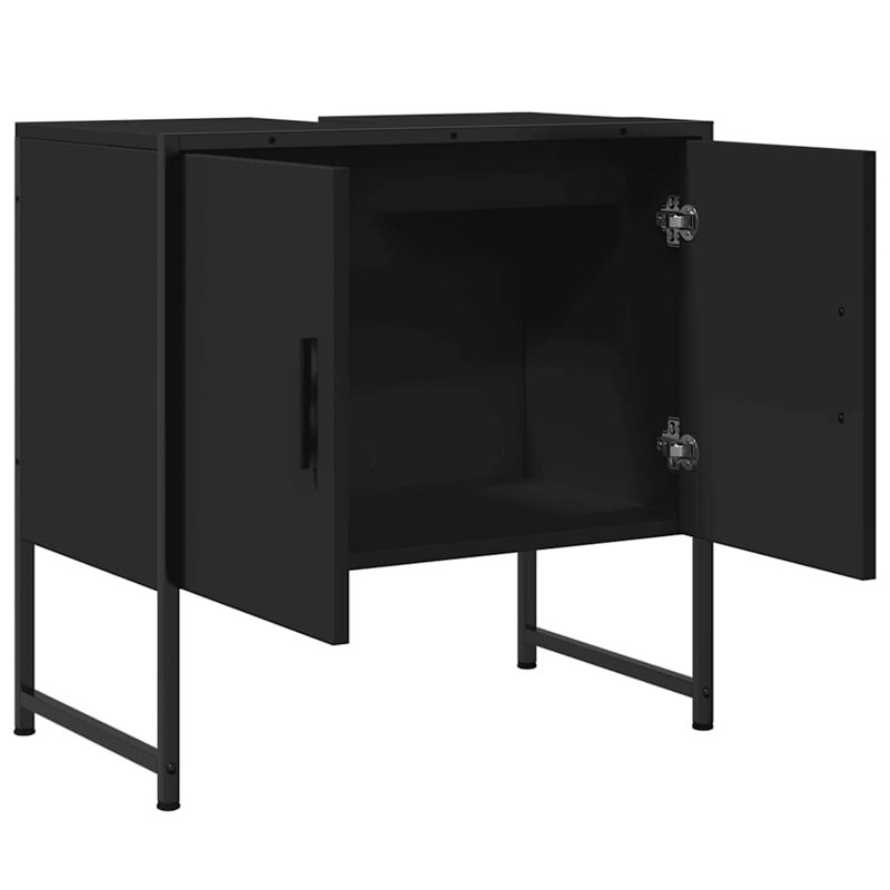Meuble lavabo pour salle de bain en bois d'ingénierie 23,6 po x 13 po x 23,6 po Ebern Designs Ebern, Noir
