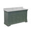 Ensemble de meuble-lavabo double 60 po avec armoire vert sauge et comptoir en marbre de Carrare-54524155-69261589