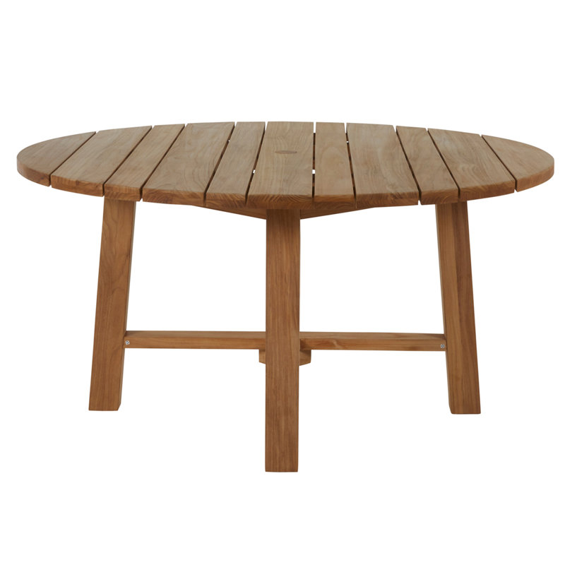 Paige Outdoor Dining Table, Natural Teak