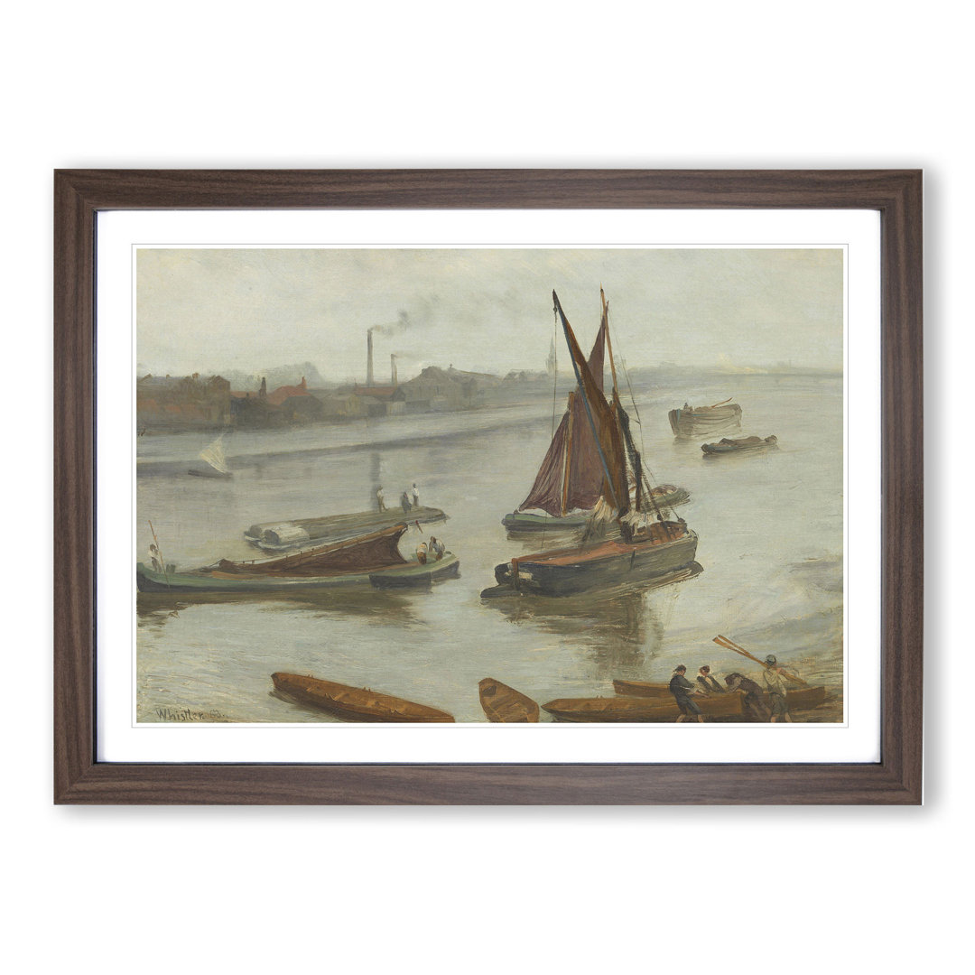 Old Battersea Reach by James Mcneill Whistler - Framed Print