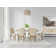 Maya Rectangular Table And Cream Side Chairs Dining Set