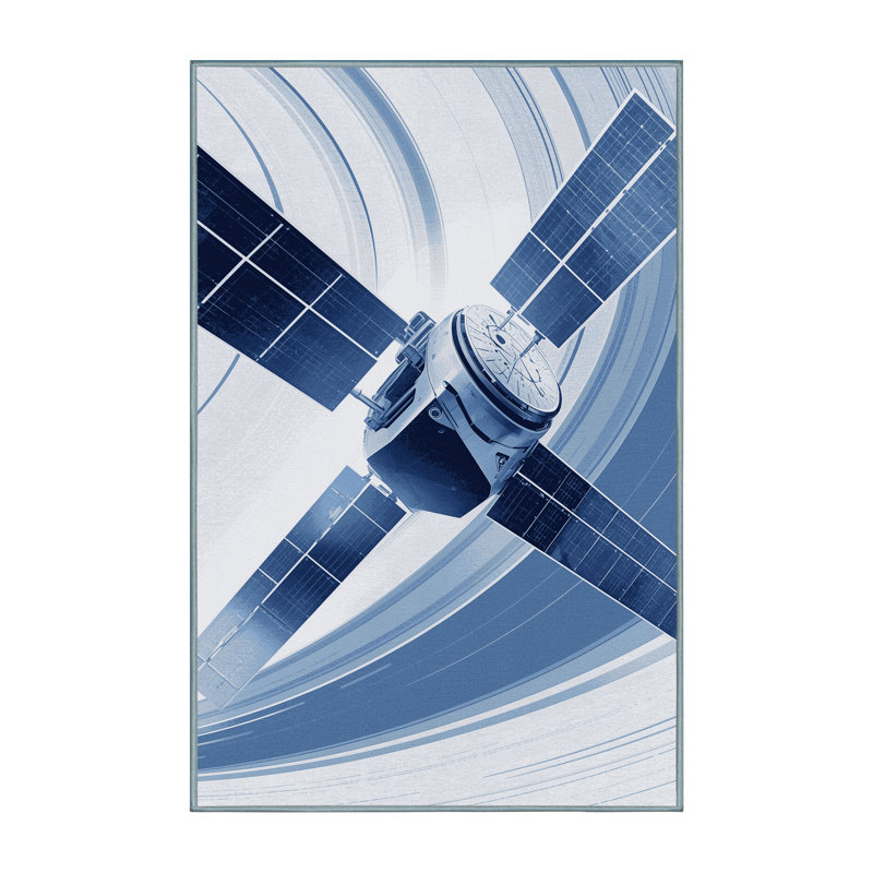 Tapis bleu ciel / bleu ciel délavé à la machine Daleville, 5 x 7