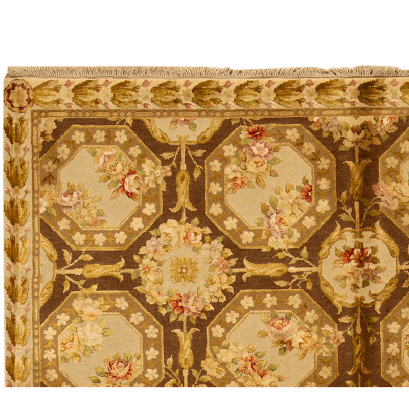 Handmade Silk and Wool Area Rug