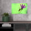 Grasshopper On Purple Bloom Delicate Peaceful Vibrant Grasshopper Flower Nature Wall Art Print 1 Piece Wrapped Canvas Wall Art-219666553
