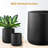Kute Nest Indoor/Outdoor Contract Grade Large Conico Fiberstone Planter H15.3" x D15" (Tricorn Black) - Pot Opening 11.7"-114407580-114407581
