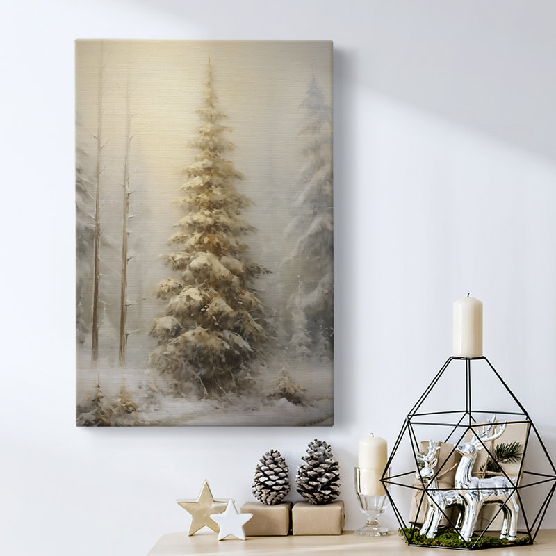 Art des Fêtes de Noël - Toile tendue avec châssis, H 48 po x l 32 po