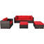 Ensemble de conversation modulaire en rotin 7 pièces avec coussins Patiojoy-1720924593