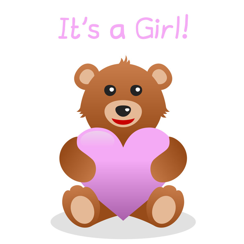 It's a Girl Teddy Bear Cardboard Standup
