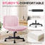 Chaise de travail pivotante en tissu Caelie-105049652