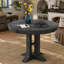 Table de salle à manger ronde extensible de style campagnard pour cuisine ou salle à manger (noire)-249157910