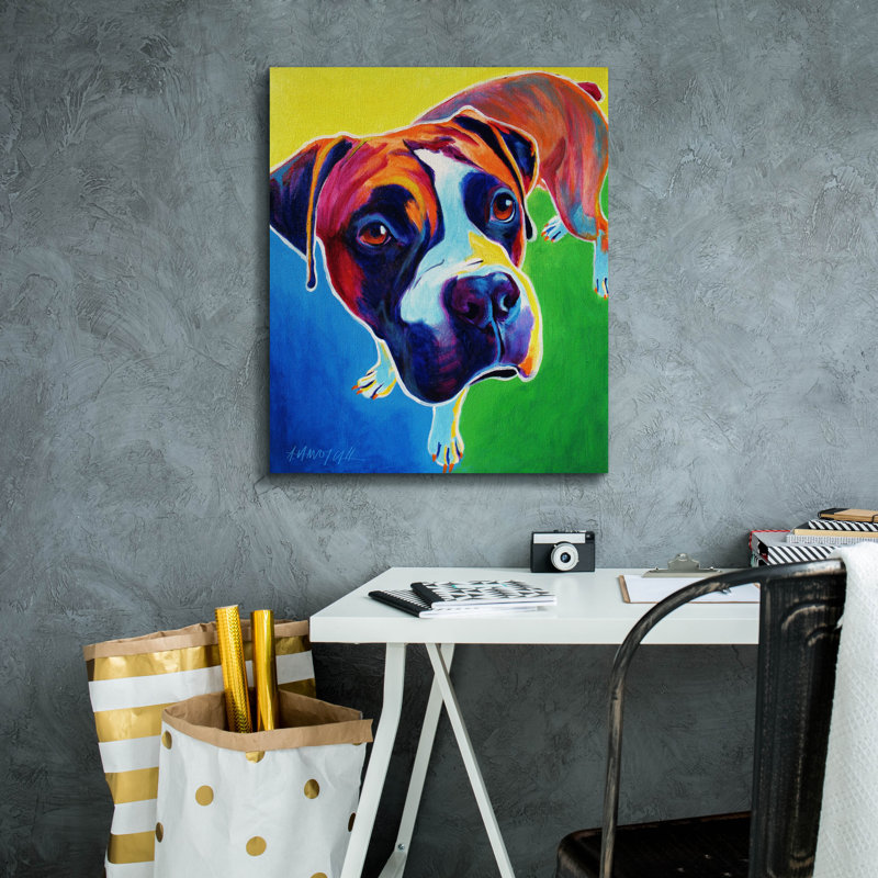 «Boxer - Leo» par Dawg Painter, H 24 po x l 20 po x P 0,75 po