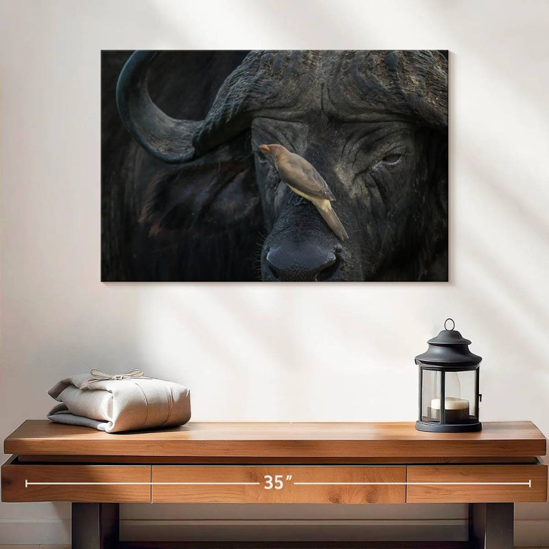 Brampt Bird On Buffalo, 20" H x 30" W