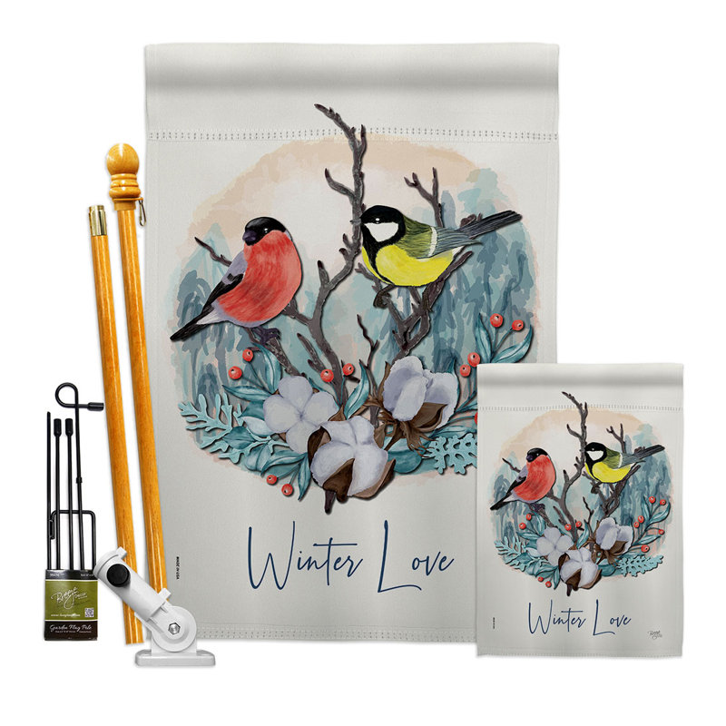 Double Sided 40'' H x 28'' W Polyester Animal Flag Set