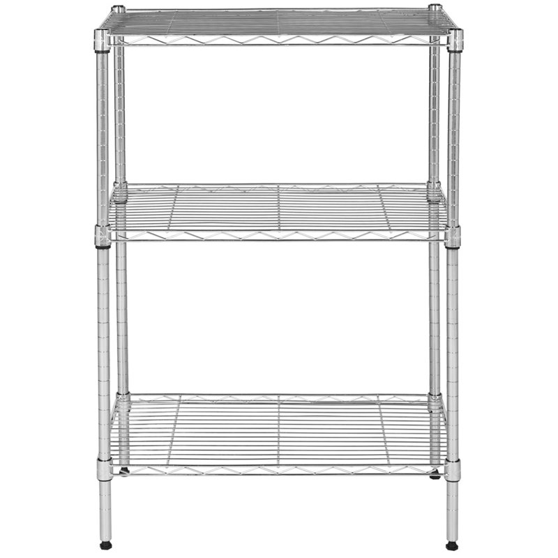 Étagère Adalee H 35 po x l 24 po x P 14 po, Chrome