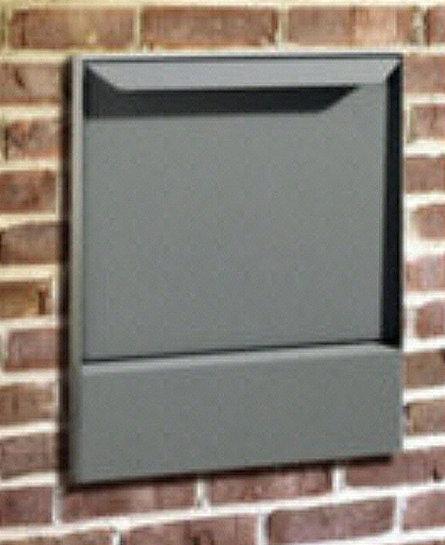 Gray Steel Lockable Wall-Mounted Mailbox