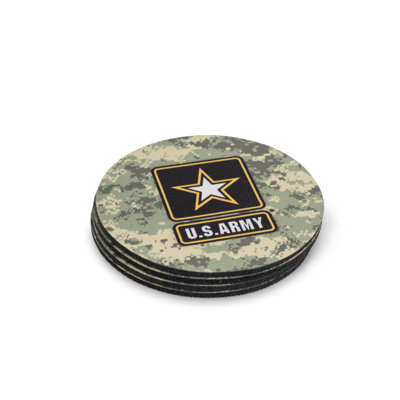 Rubber Round 4 Piece Coaster Set