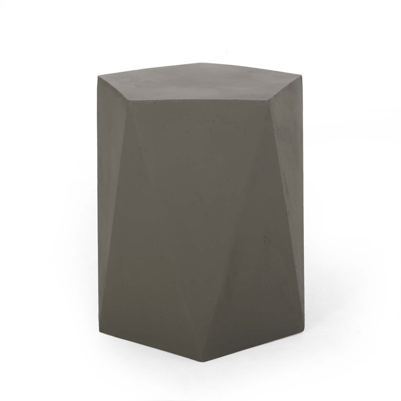 Table d'appoint Apollo, H 16 po x l 16 po x P 16 po, Gris clair