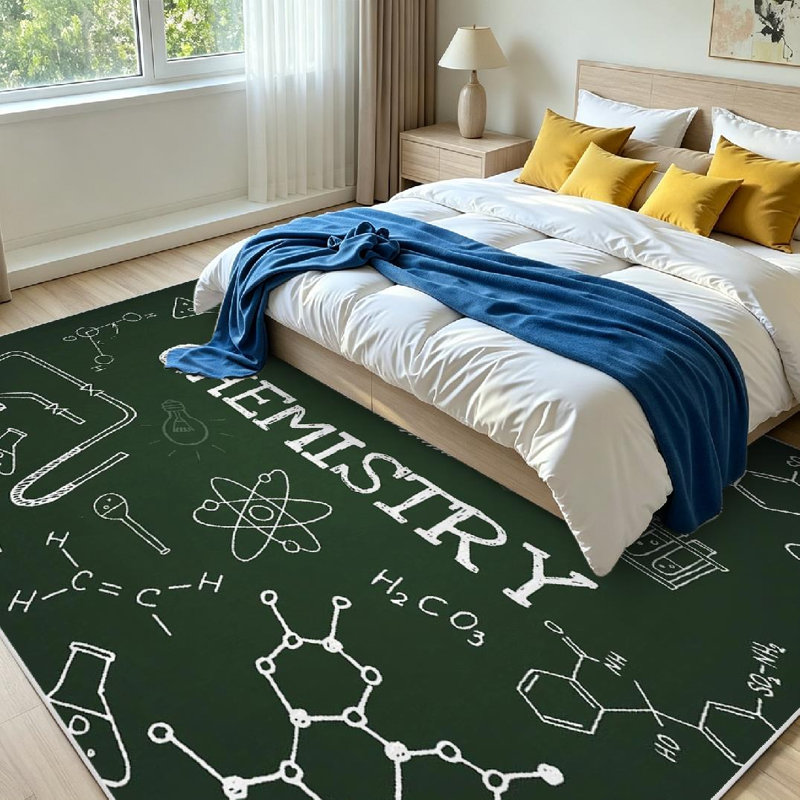 Tapis d'intérieur transparent pour tableau noir, lavable à la machine, tableau noir, Rectangle 79" x 118"