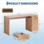 Bureau de direction avec tiroir et prise de courant, grand bureau d'ordinateur de bureau en bois de 61 po avec tablette ajustable pour bureau d'écriture-62054800
