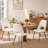 Upholstered Dining Chairs Set Of 4 With Walnut Metal Legs