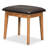43.3" Makeup Vanity In Brown Wood, With Stool, Flip-Top Mirror And Three Drawers For A Practical Space Classic Wood Stool Brown, Storage-1834135625