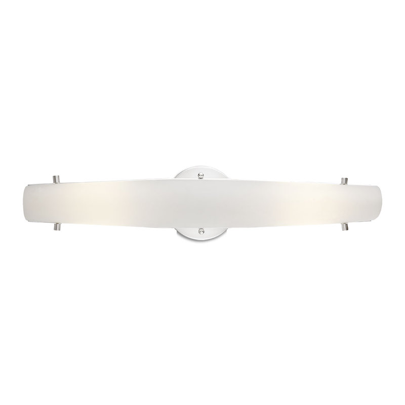 Barre d'éclairage de salle de bain 1 lumière DEL à intensité variable blanche