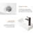 White Ceramic Washbasin Right Hand Without Faucet And Drain Wall Mounted Rectangular Basin Sinks
