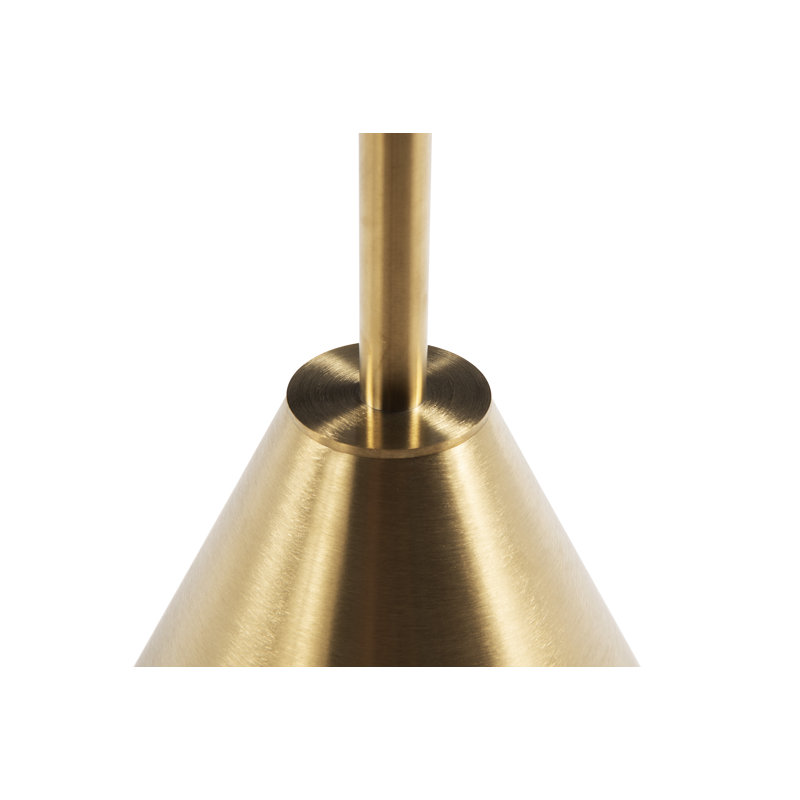 Haggerton Pedestal End Table, Brass, Clear