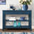 Console Sofa Table With 2 Storage Drawers And 2 Tiers Shelves, Mid-Century Style 42'' Solid Wood Buffet Sideboard For Living Room Furniture Kitchen Dining Room Entryway Hallway,Navy Blue-435125290