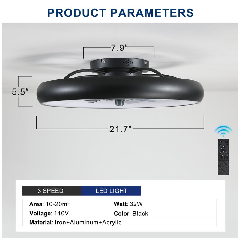 Ceiling Fan With Lights Dimmable LED