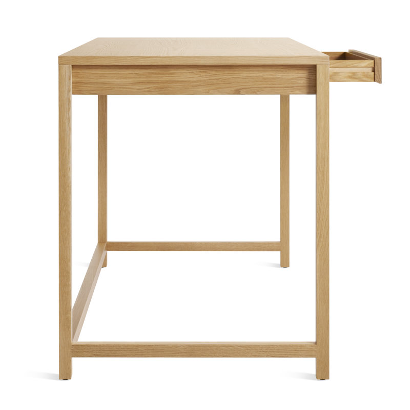 Open Plan Writing Desk, 30" H x 54" W x 25" D, White Oak