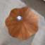 Table basse ronde en forme de pétale de 35,43 pouces, petite table basse avec tiroir caché pour salon, appartement, couleur noyer, table