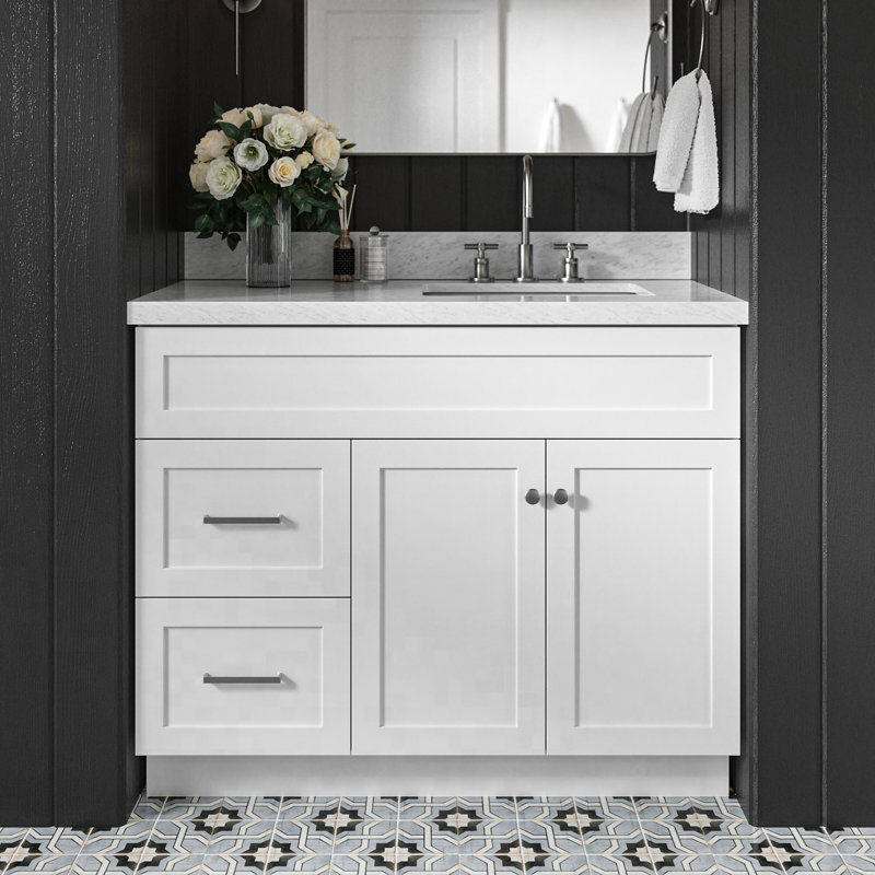 Ensemble de meuble-lavabo simple 43 po Hamlet, Blanc