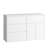White Embossed Melamine Storage Cabiner 47 Inch With 4 Drawers 2 Doors