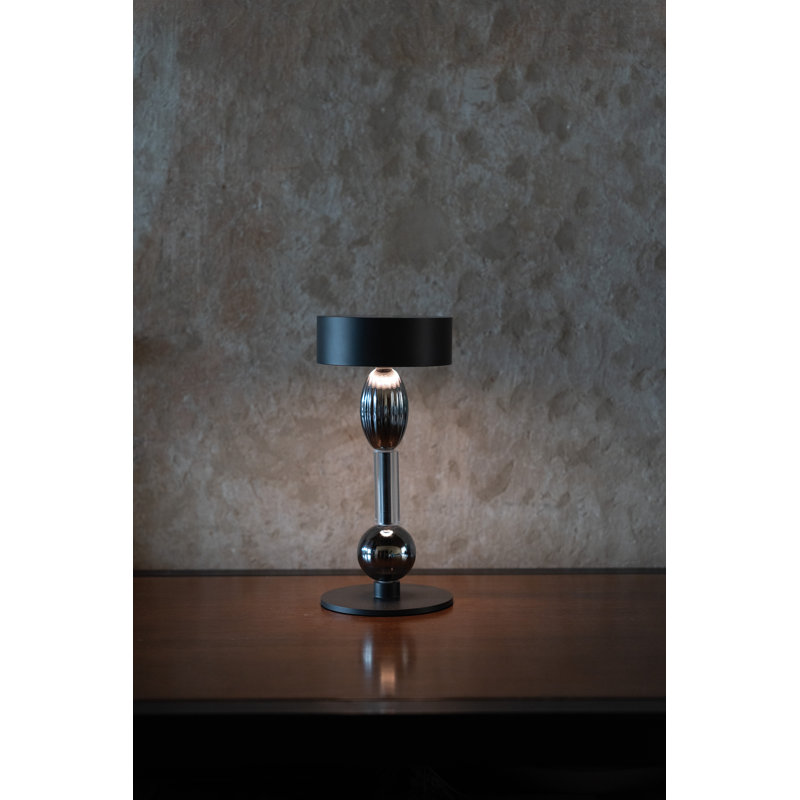 Royal Family Wi-Fi Table Lamp, Titanium with Clear and Gray Glass