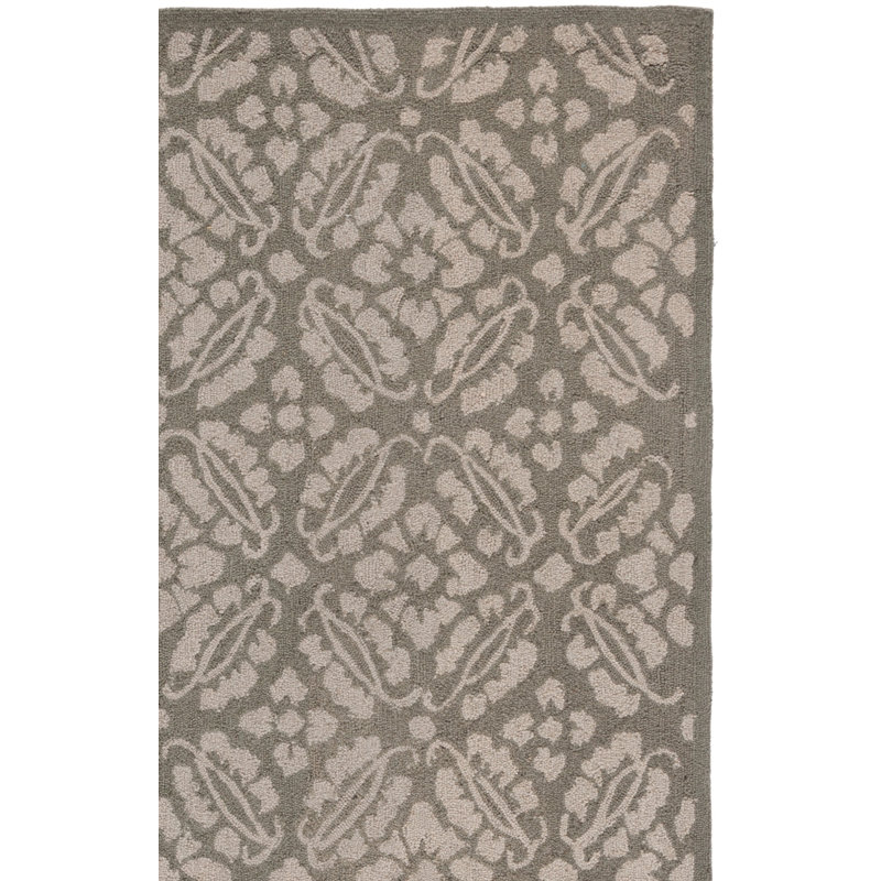 Baytown Hand Hooked Wool Pile Geometric Rug, Rectangle 2'6" x 4'
