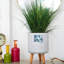 Plaited Style Cylinder Round Planter with Feet-2146352480-2146352481