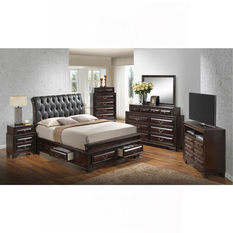 Queen Storage Bed , Cappuccino