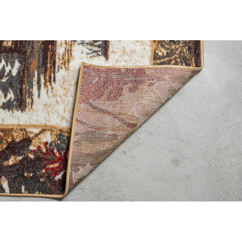 Tapis brun / beige Humiston, Rectangle 2 pi x 4 pi