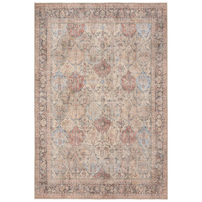 Vibe by Bungalow Rose Bhavesh Powerloomed Trellis Area Rug, Runner 3' x 8'