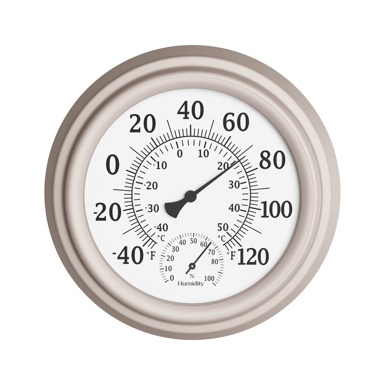Pure Garden Garden Temperature 8-Inch Wall Thermometer Gauge - Indoor/Outdoor  Temperature and Hygrometer Gauge & Reviews