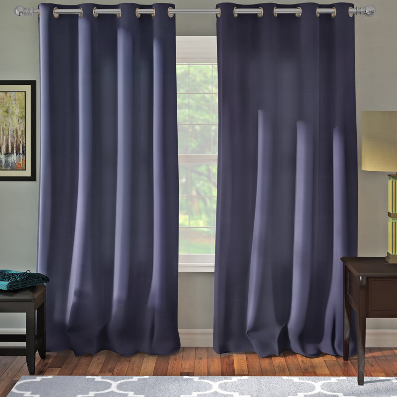 Kenefic Room Darkening Indoor Outdoor Curtain Panel, 52" W x 84" L, Blue