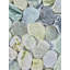 Mosaïque de galets vert vert 12 po x 12 po