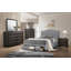 Tissu 1Pièce lit simple avec tiroir et capitonnage capitonné-112354808