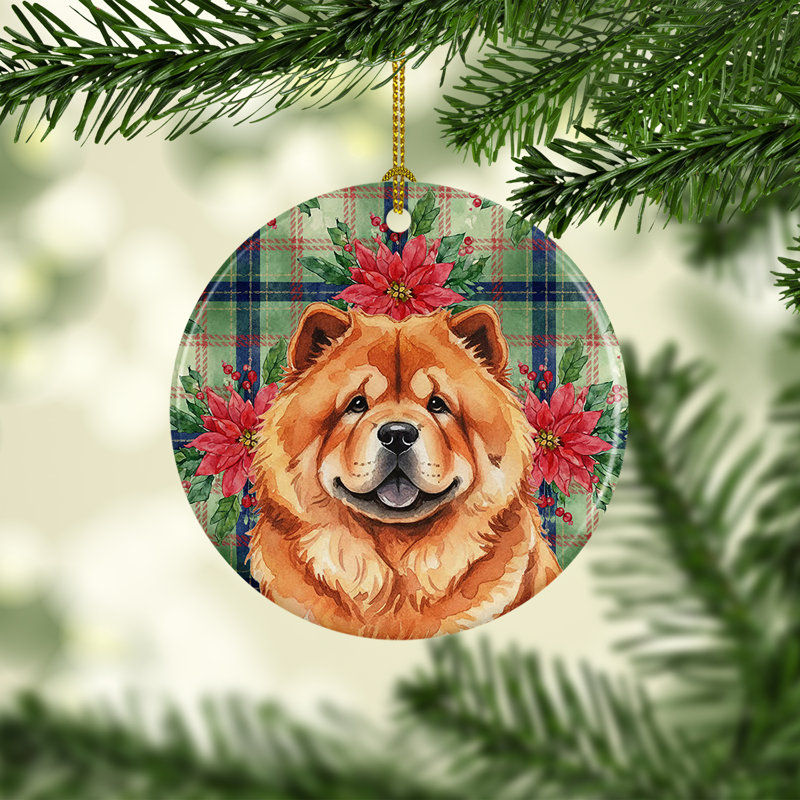 Ornement en céramique Red Chow Chow, Chow Chow Red