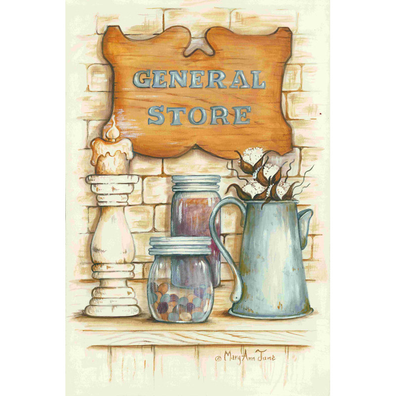 Général Store - Peinture, H 18 po x l 12 po, Non, Toile tendue