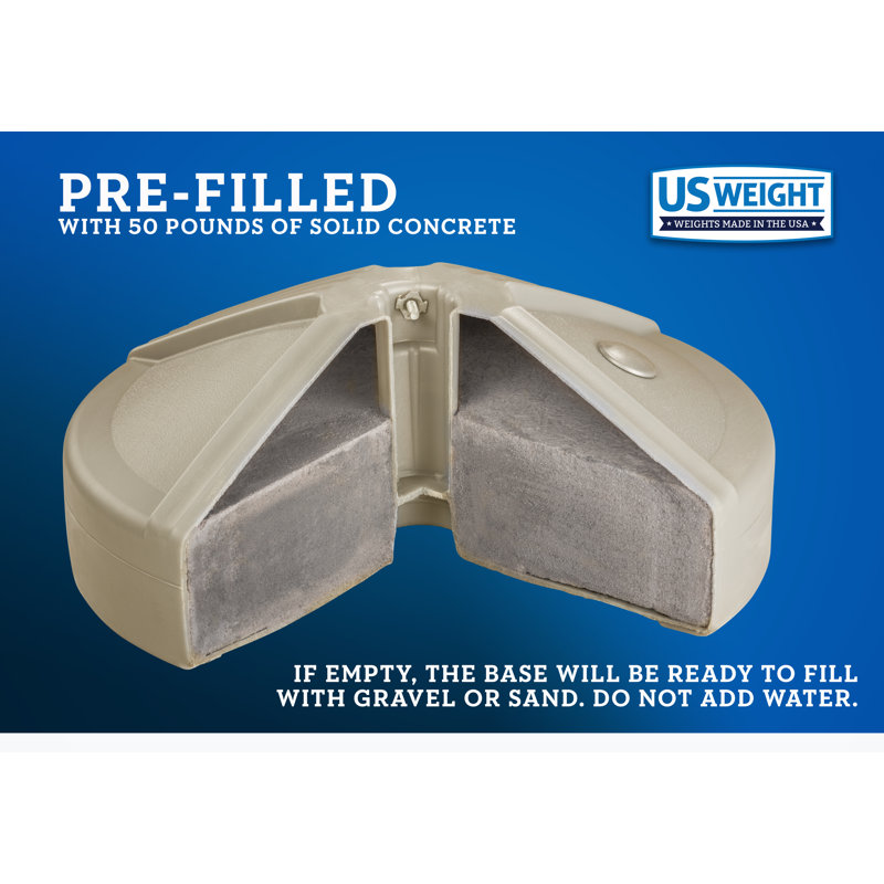 Base de parasol US 50 lb, Sable