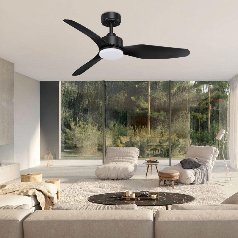 46" 3-Blade Smart Ceiling Fans with LED Lights Remote, Quiet DC Motor, Dimmable, Outdoor Indoor, Controlled by WIFI Alexa App